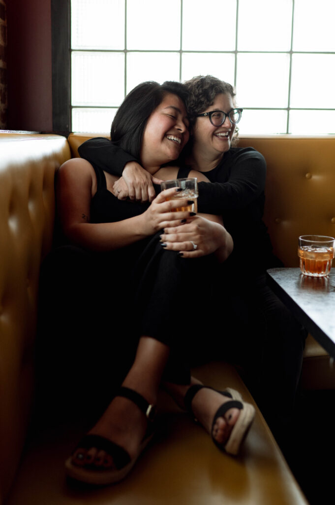 couple embracing taken by DFW wedding photographer Nicole Endress Photography