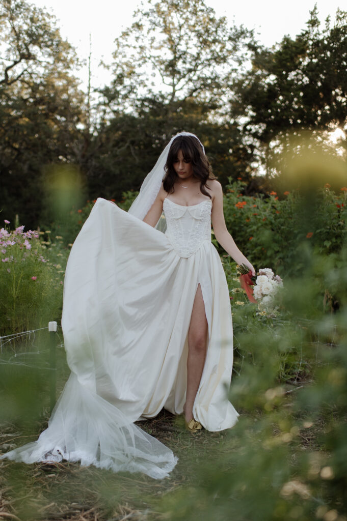 Bridals in the garden at The Grand Lady in Austin, TX taken by DFW wedding photographer Nicole Endress Photography 