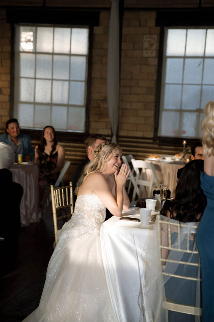 bride looking happy by DFW Wedding Photographer 