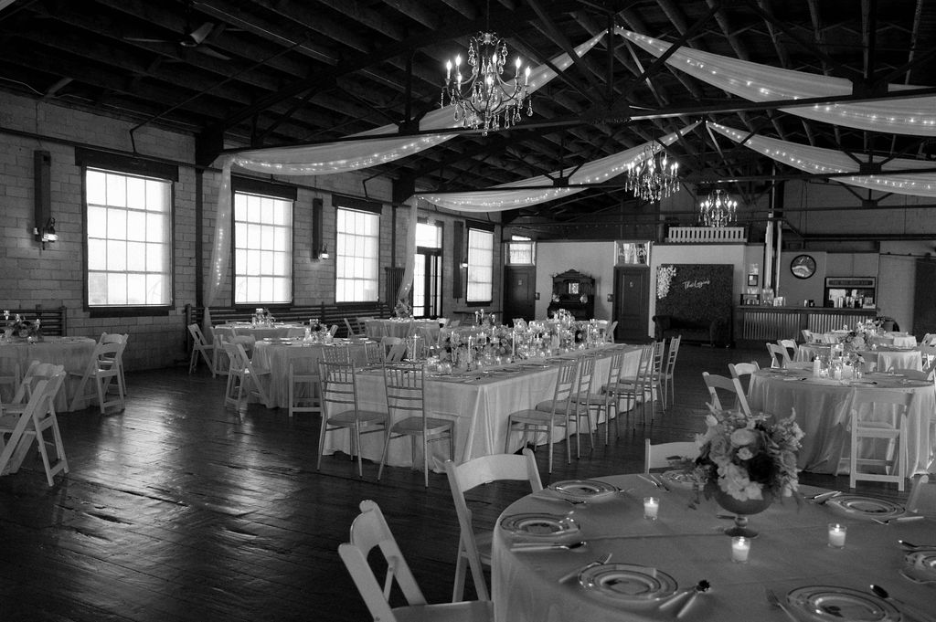 Wide angle reception detail photo by Illinois wedding photographer