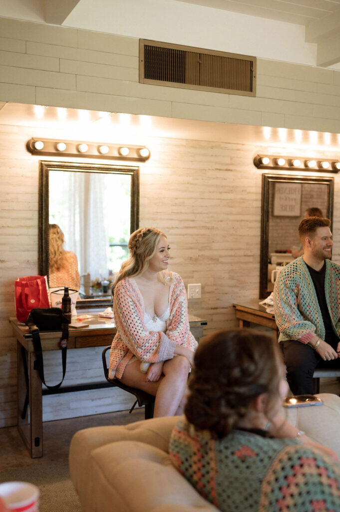 bride getting ready by Illinois wedding photographer