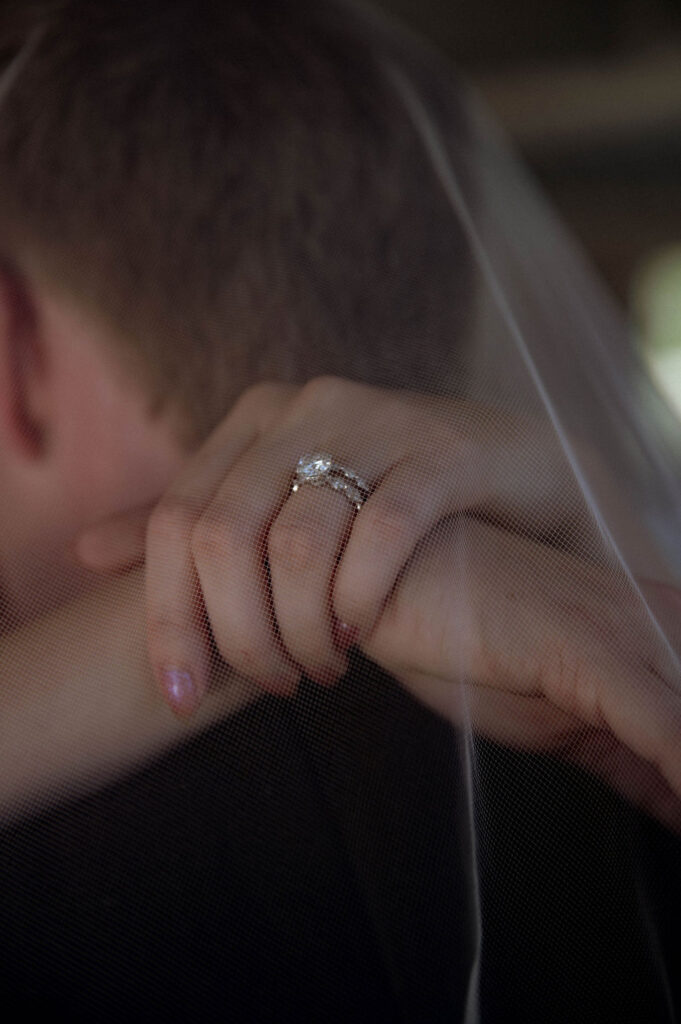 Closeup of bride's hand by DFW Wedding Photographer 