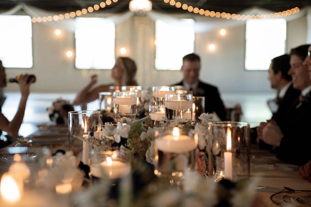 romantic candlelight dinner by DFW Wedding Photographer 