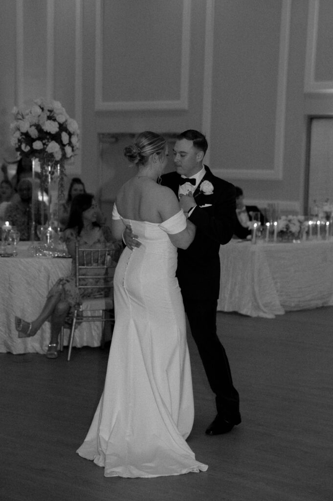 bride and groom dancing taken by Dallas Wedding Photographer Nicole Endress Photography