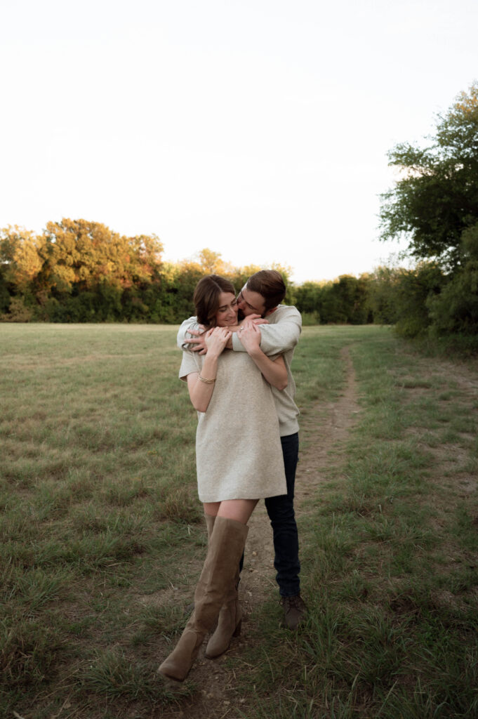 Modern romantic engagement photos