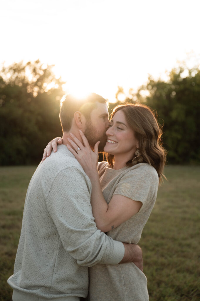 Golden hour engagement session in Fort Worth