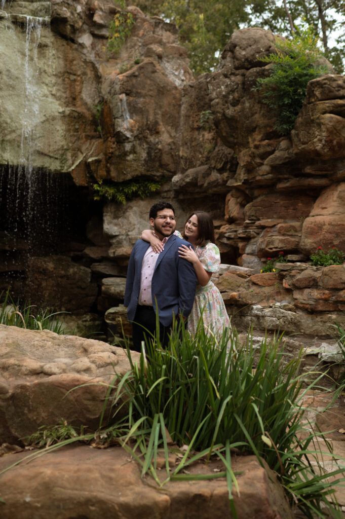 Texas engagement session with colorful fall outfit inspiration