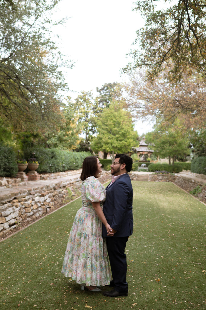 Soft and whimsical engagement session in DFW captured by Dallas wedding photographer