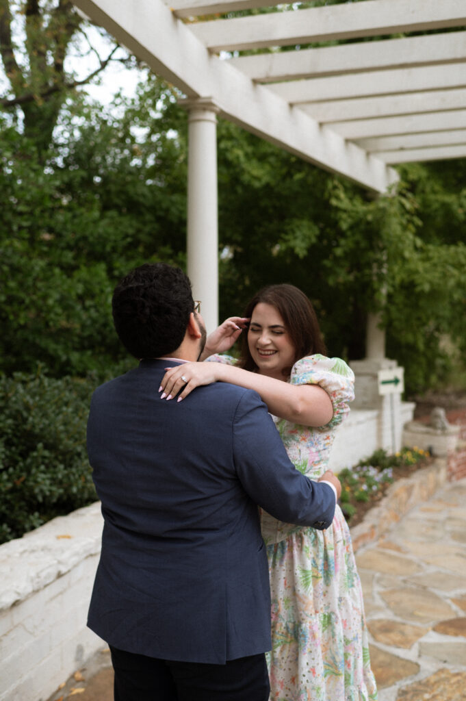 couple laughing together