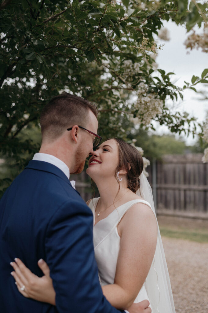Bride and Groom at Stillwater Meadow taken by Dallas Wedding Photographer
