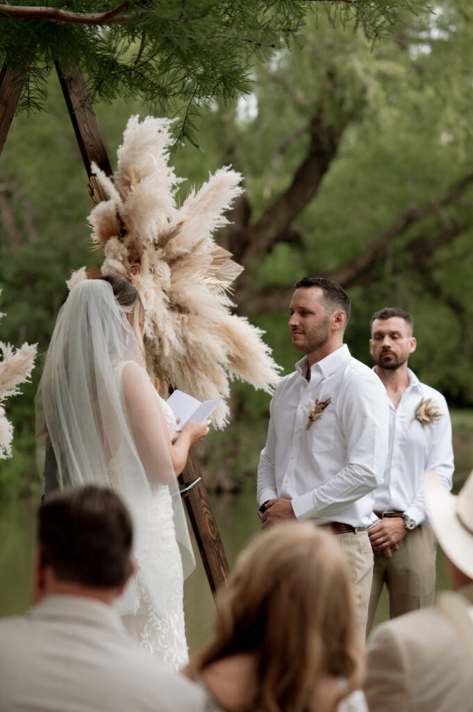 boho wedding ceremony by Dallas Wedding Photographer