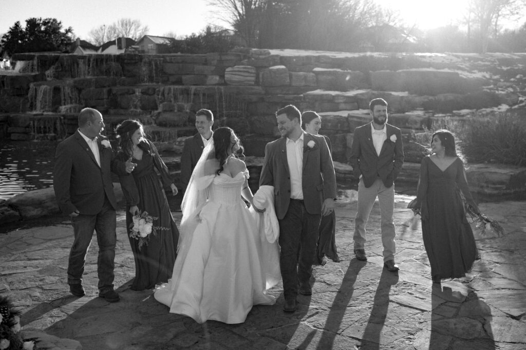 Winter wedding photo taken by Dallas Wedding Photographer 