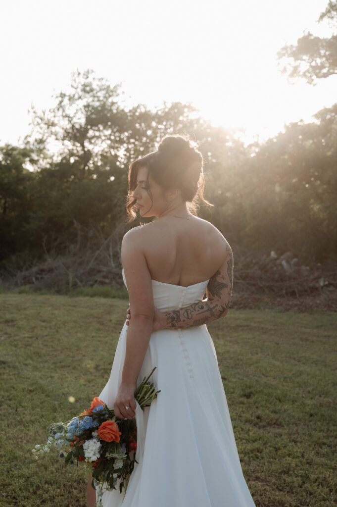 golden hour bridals by texas wedding photographer