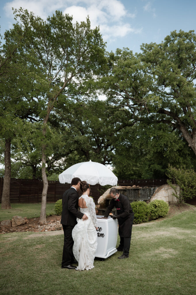 Wedding ice cream cart