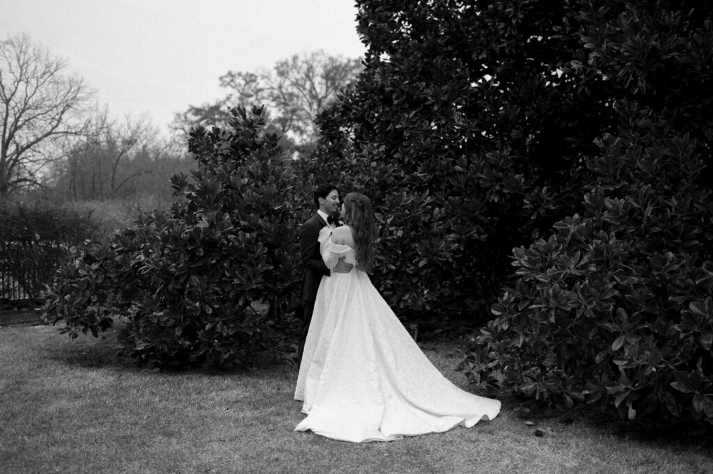 bride and groom photos at Woodbine Mansion taken by Austin Wedding Photographer