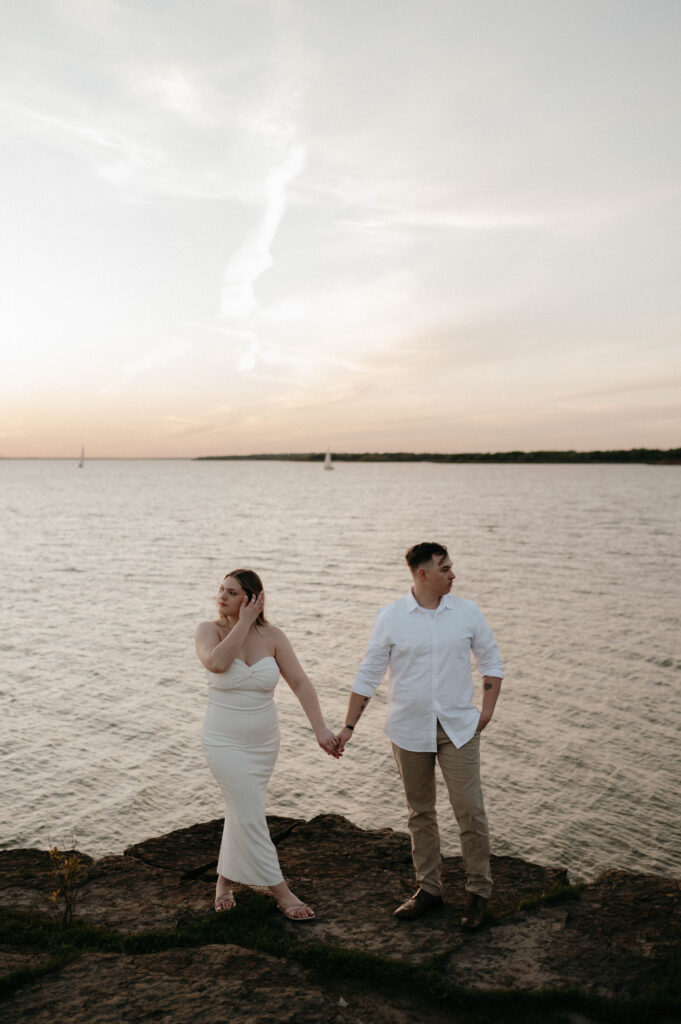 Engagement photos at Rockledge Park taken by Dallas Wedding Photographer