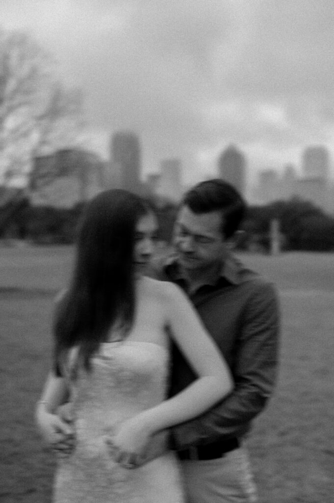 cinematic engagement photos taken by Dallas Wedding Photographer