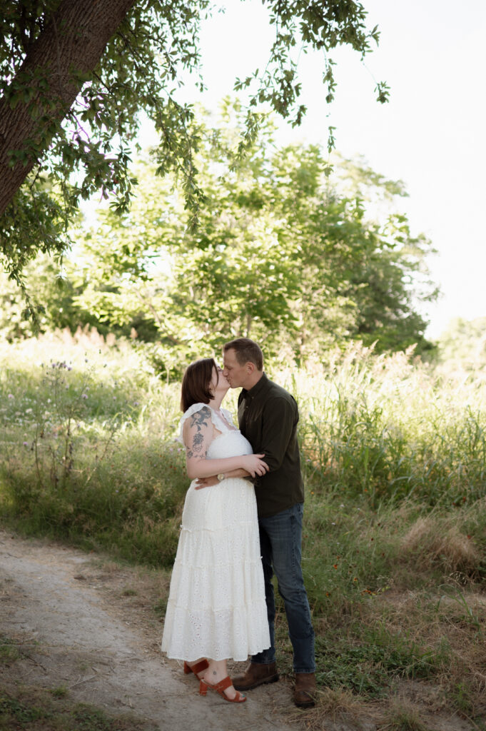 couple kissing taken by dallas wedding photographer