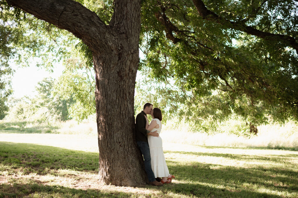 romantic storybook engagement photo in Dallas, TX