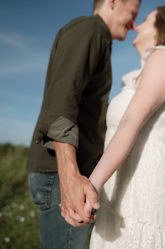 couple holding hands