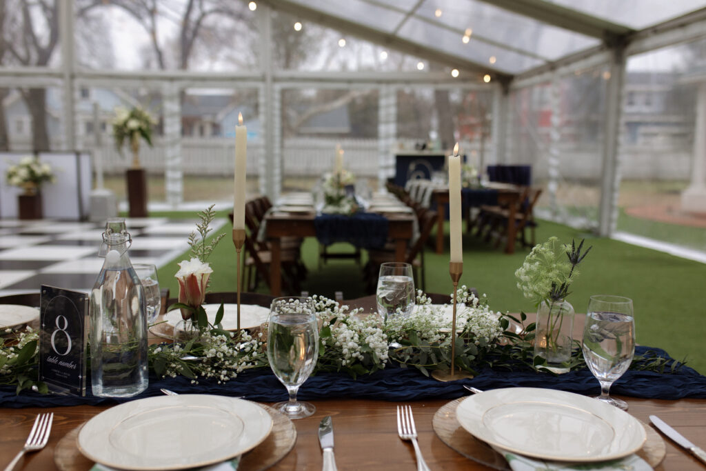 woodbine mansion reception detail photos taken by Austin wedding photographer