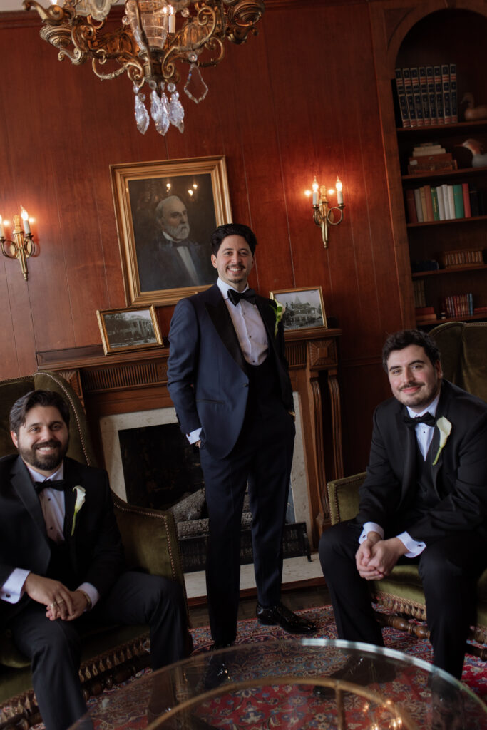 groom and groomsmen photo taken by Austin wedding photographer