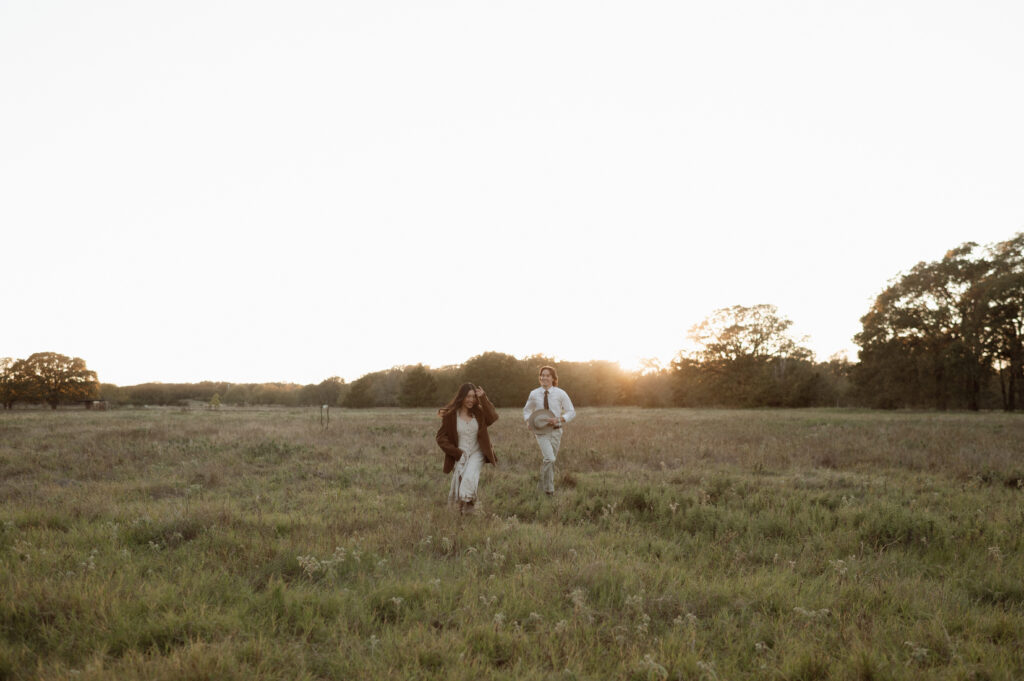 cinematic sunset engagement photos
