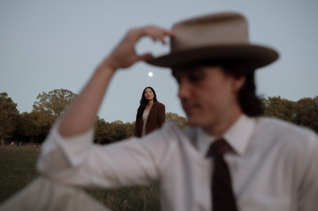 editorial cinematic engagement photo