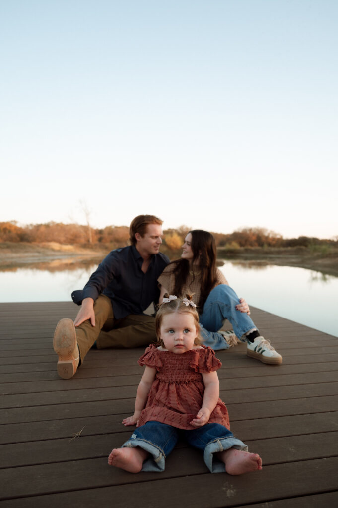 lakeside family photo taken in Bridgeport, TX by Texas Family photographer