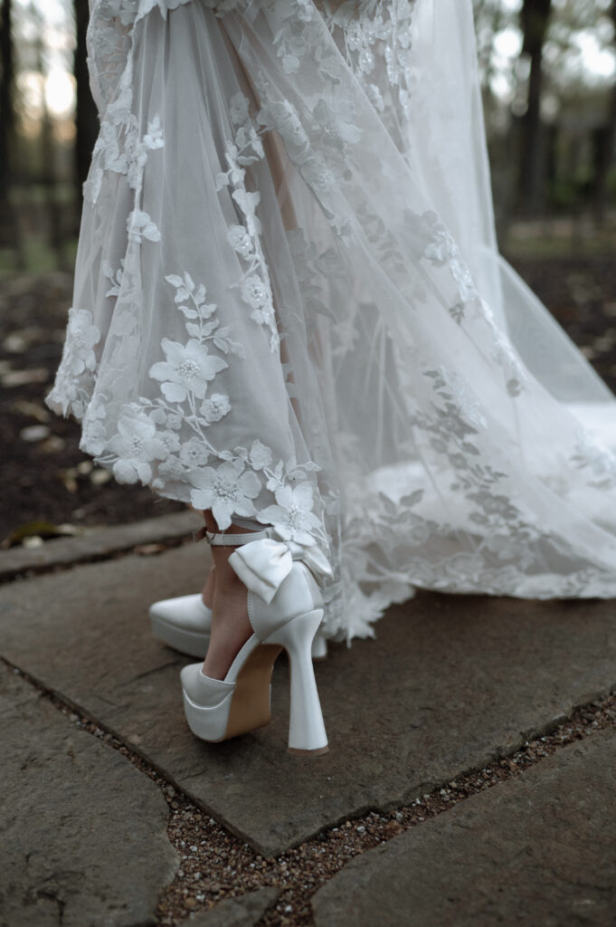 photo of bride's shoes