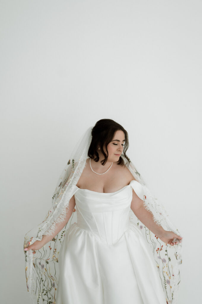 colorful bridal portrait taken at Solomons Studio in Arlington