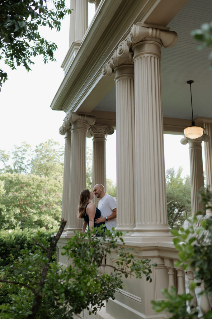 engagement photo at Hotel Ella