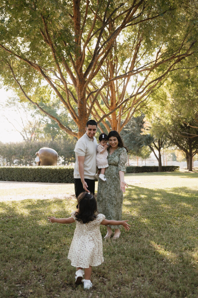 Documentary style family photo