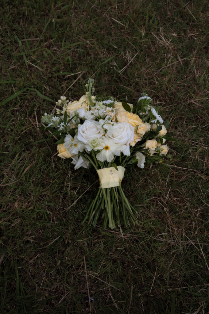 Yellow flower bridal bouquet