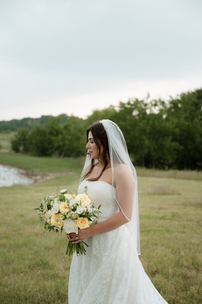 Photo of bride at Rustic Dallas Wedding Venue