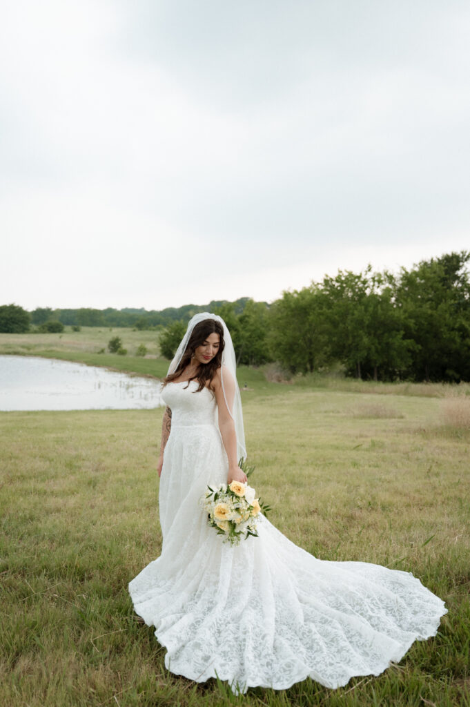Romantic bridal photos at Hawthorn Hills Ranch