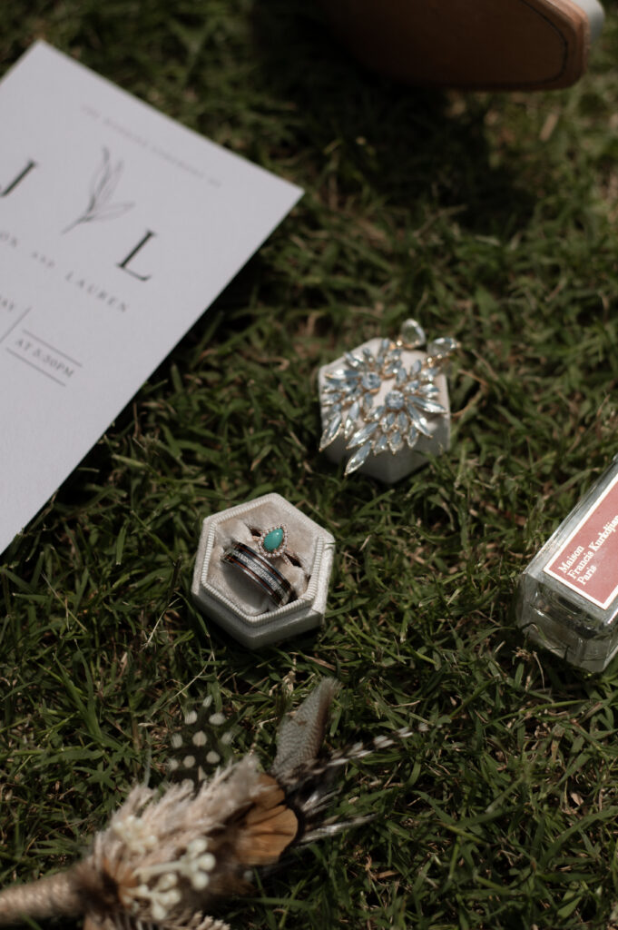 boho western turquoise wedding ring