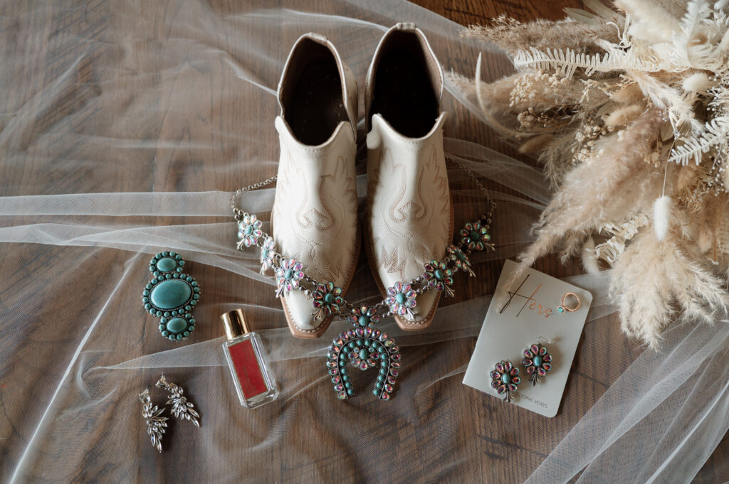 western boho wedding details