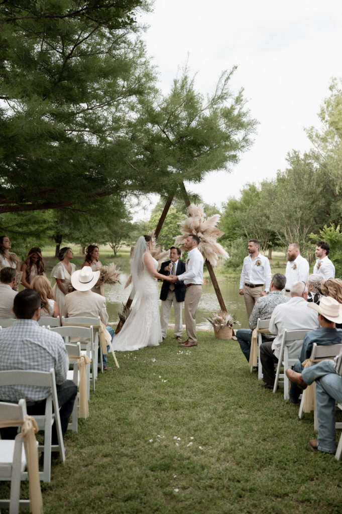 boho wedding ceremony in Dallas, TX