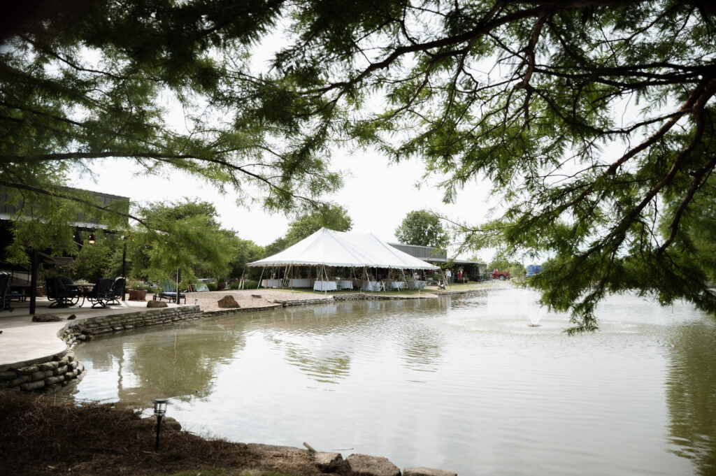backyard wedding tent reception