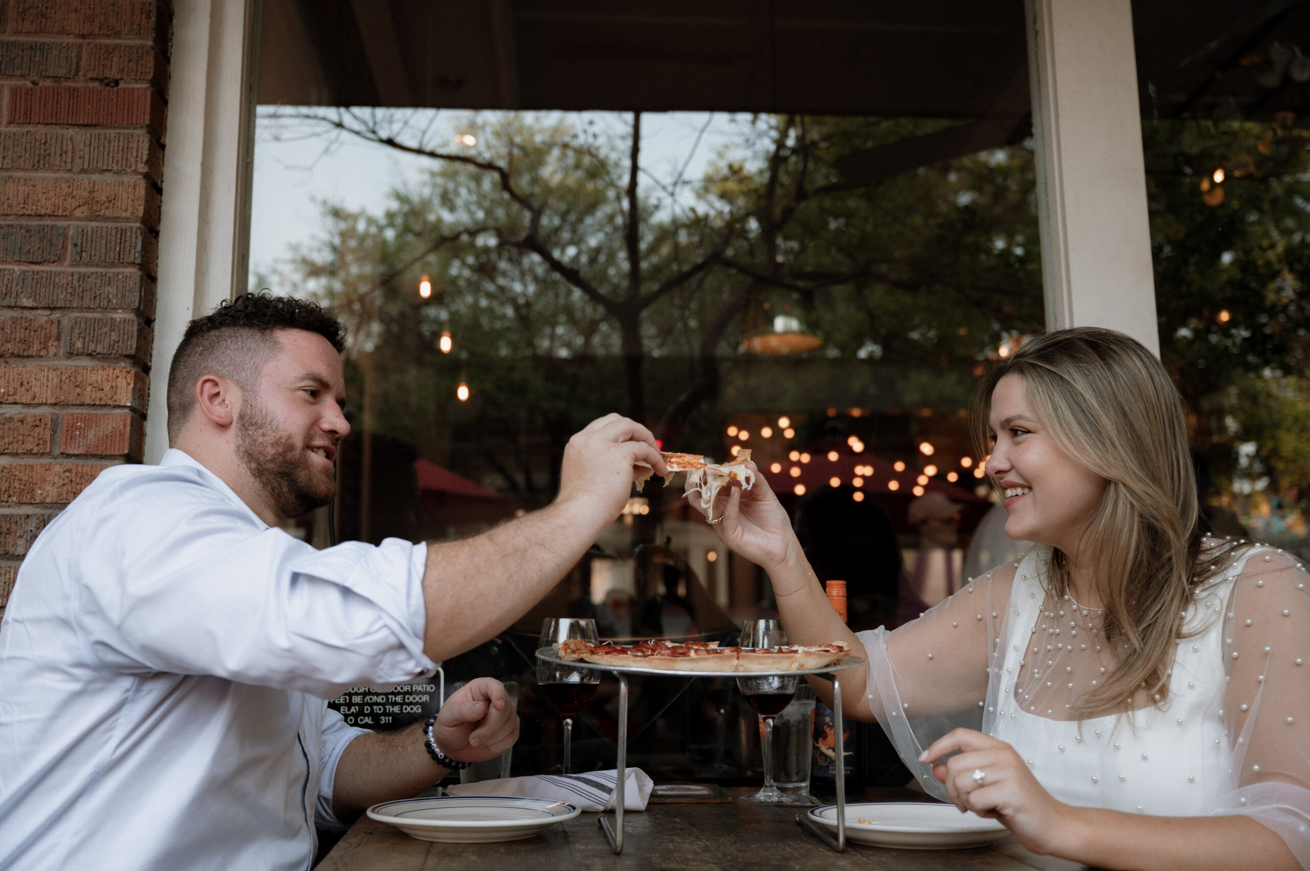 Date night engagement photos in Dallas
