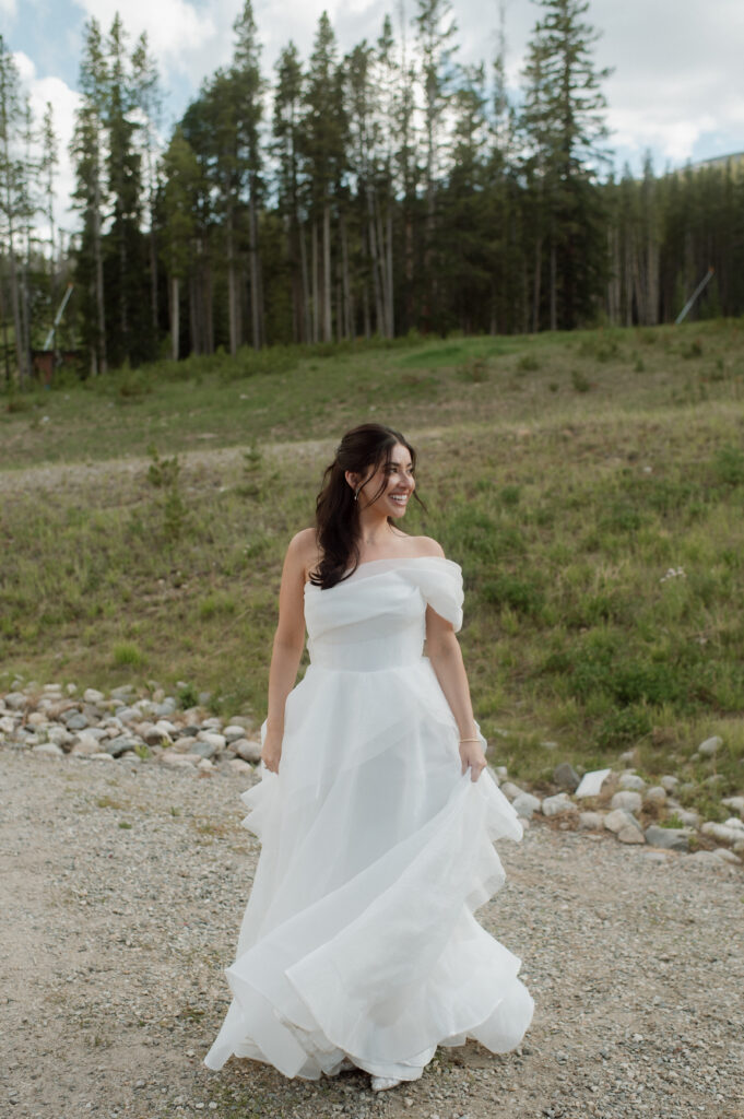 bridal portrait taken by Breckenridge Wedding Photographer