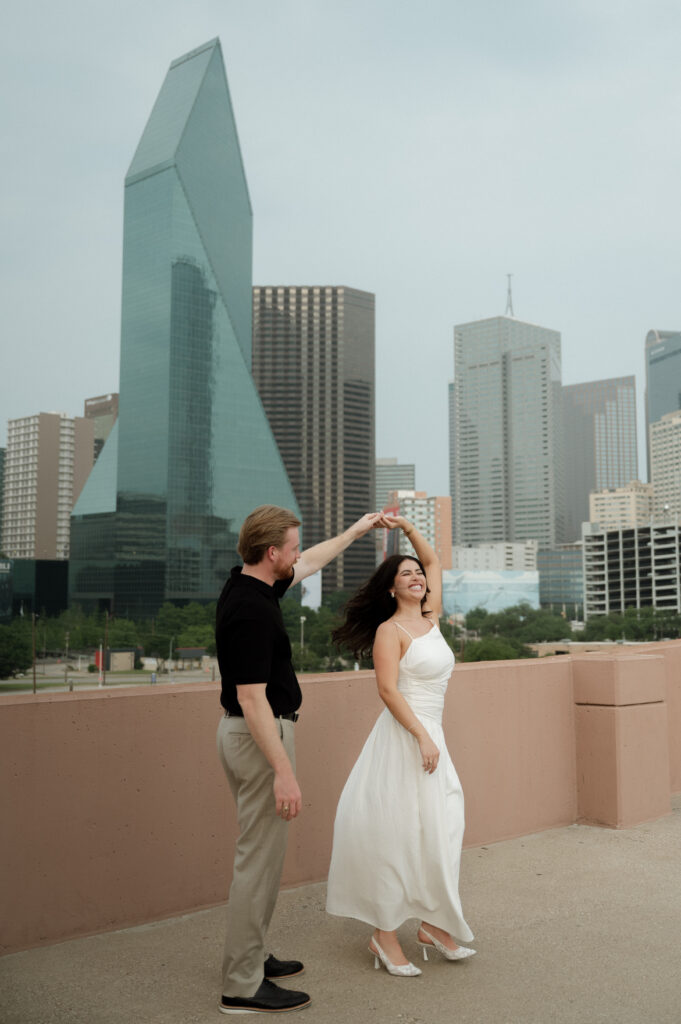 West End Parking Garage Engagement Photos