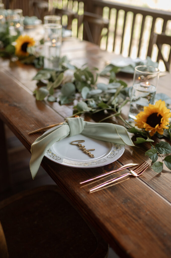 spring wedding decor photo