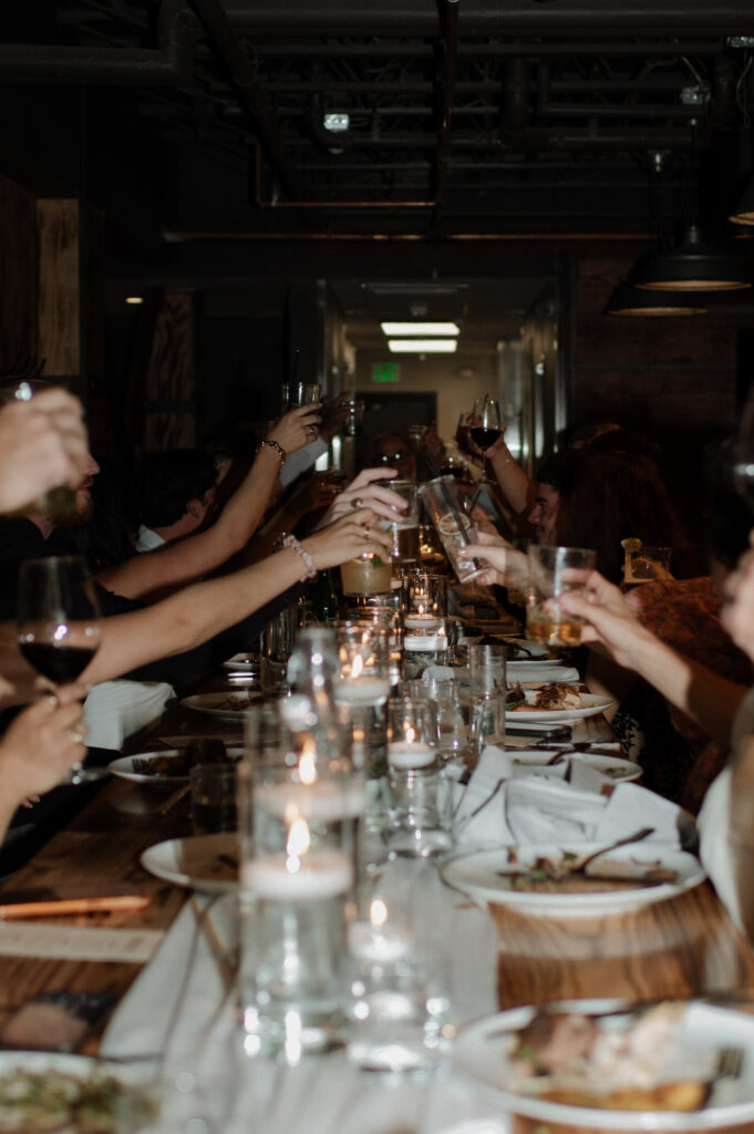 Wedding welcome party at Cabin Juice in Breckenridge, CO