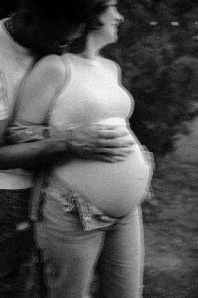 motion blur editorial maternity photos