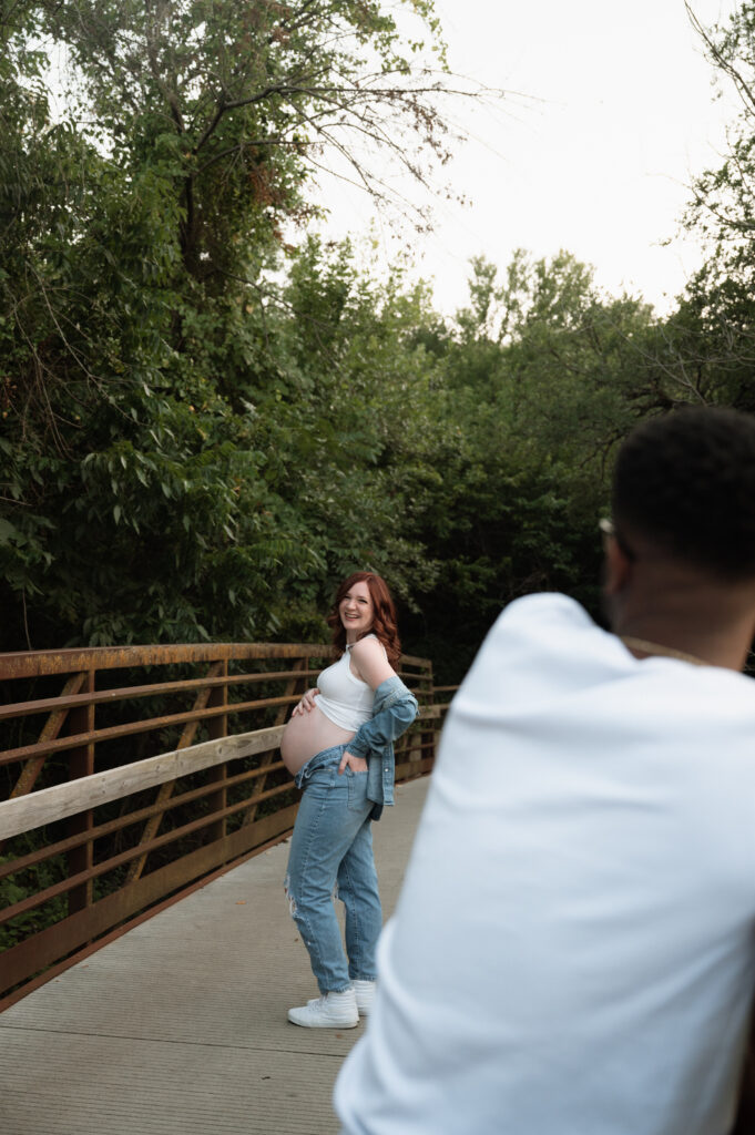 cute couple maternity photos in Fort Worth, TX