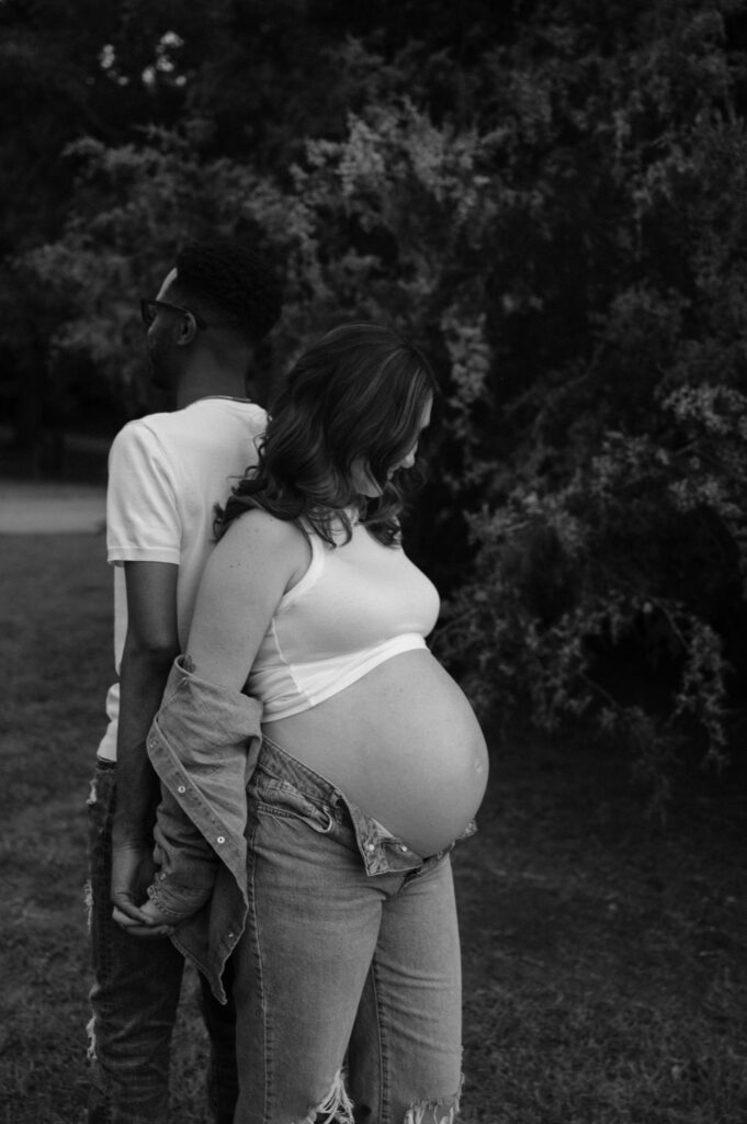 maternity couple photo taken by Fort Worth Family Photographer