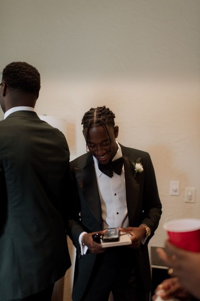 groom getting ready photo