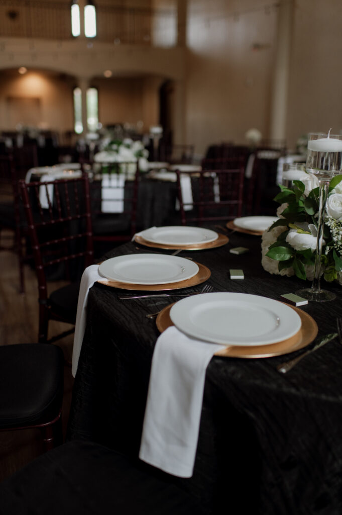 wedding reception table details taken by DFW Wedding Photographer